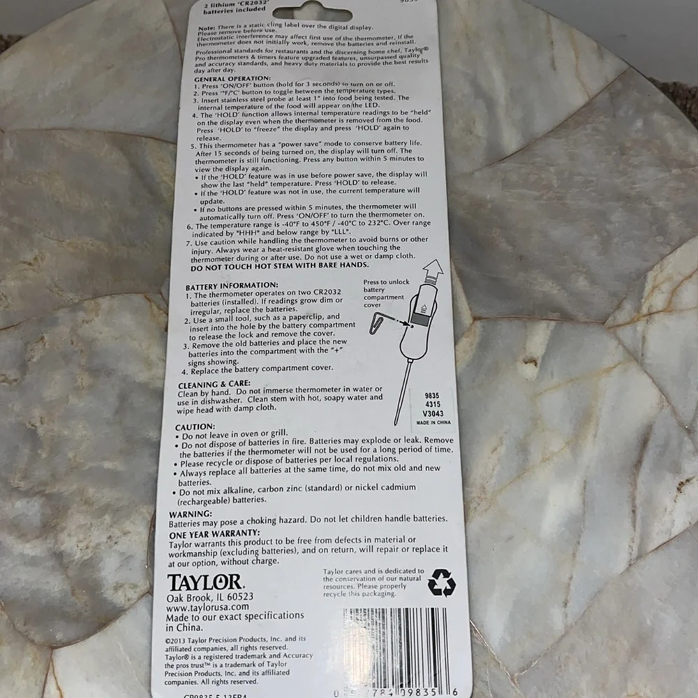 Taylor Precision Products‎ Digital Thermometer
